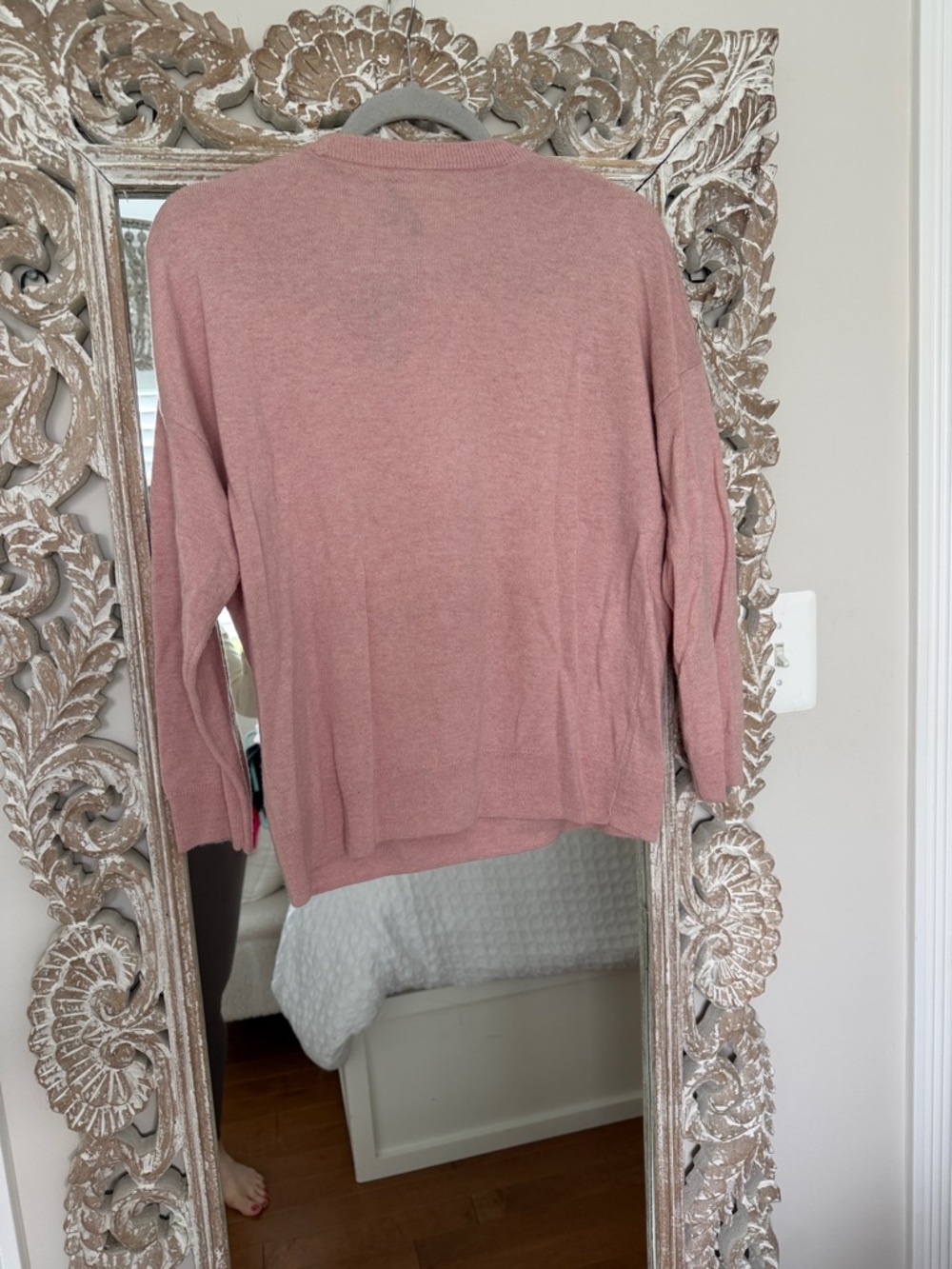 J. CrewEmbellished Pink Crewneck Sweater - Picture 3 of 4